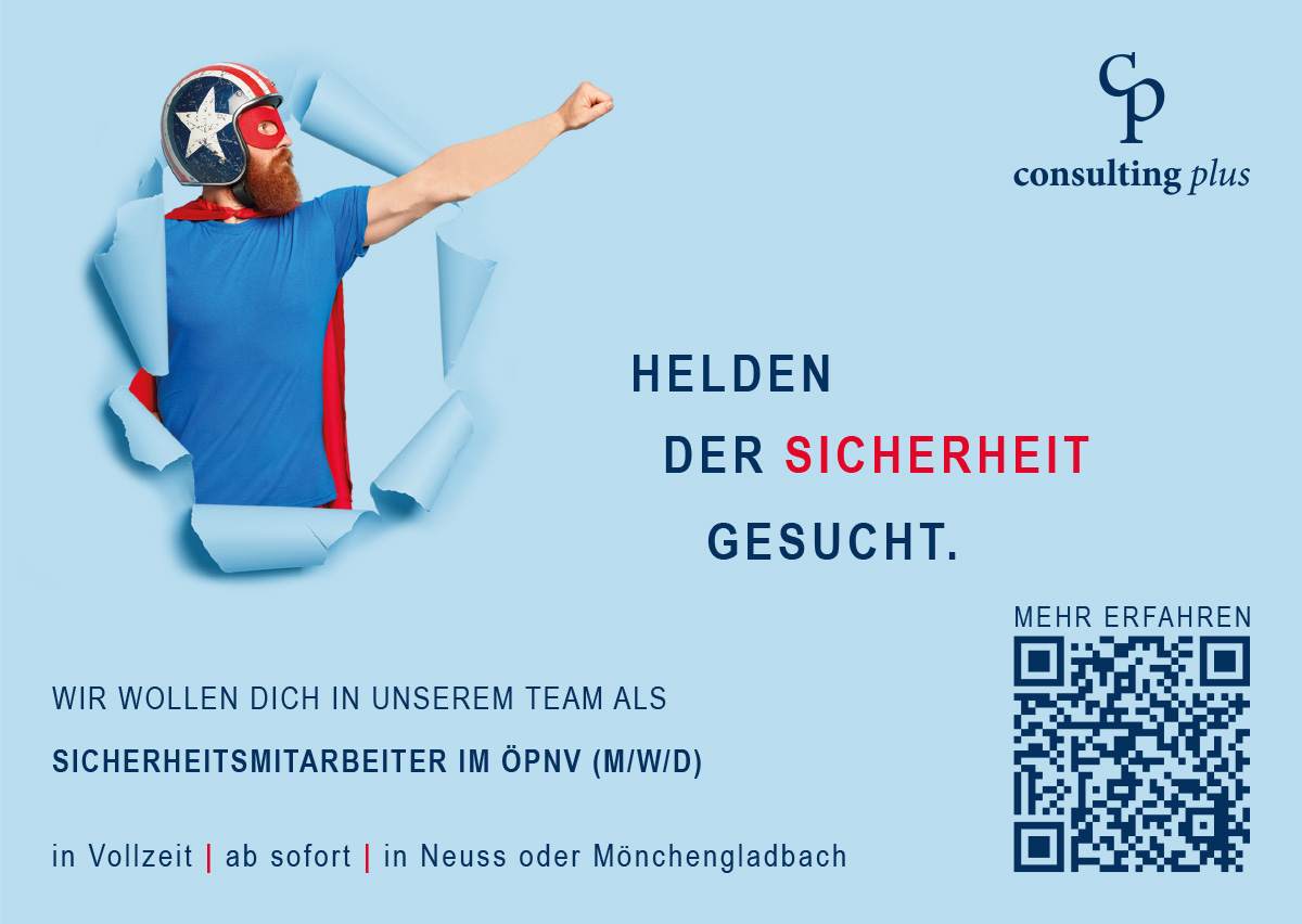 Sicherheitsmitarbeiter im ÖPNV (m/w/d) in Neuss oder Mönchengladbach gesucht